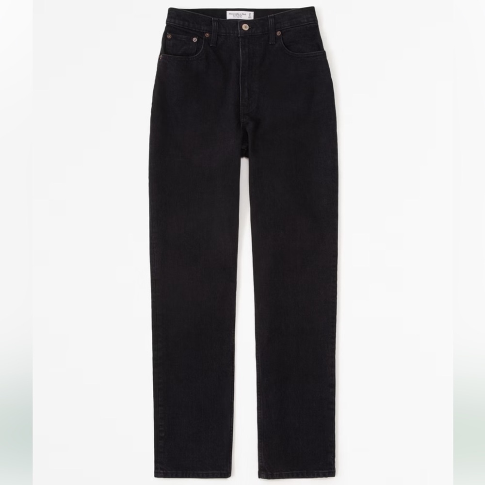 Abercrombie & Fitch Curve Love Ultra High Rise 90s Straight Jean